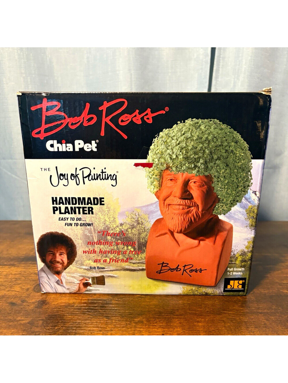 Bob Ross Chia Pet The Joy of Painting Planter – Box, Seeds & Instructions